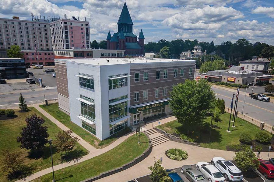 aerial view of Clarkson's Capital Region Campus